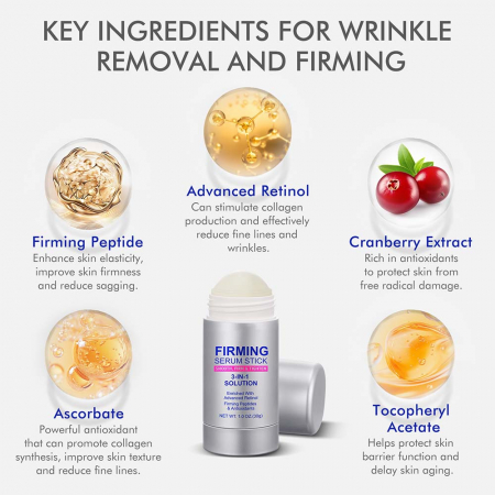 Stick Ser Premium 3 in 1 cu Retinol, Peptide si Antioxidanti, Efect de Lifting si Fermitate, NOVA KISS®, 30 g2