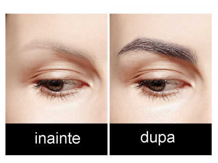 Stilou tatuaj pentru sprancene cu efect de microblading Mengsiman Fine Sketch, Waterproof, 02 Maro Inchis3