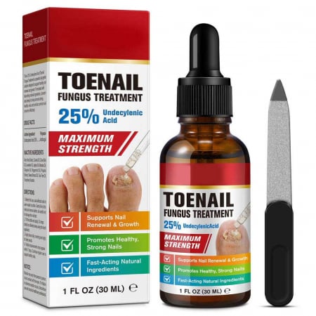 Tratament Ciuperca Unghiei cu 25% Acid Undecilenic, Formula Puternica, 30 ml