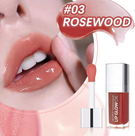 Ulei cu Efect de Marire a Buzelor infuzat cu Ulei de Cirese, Aliver Color Plumping, 03 Rosewood, 6 ml2
