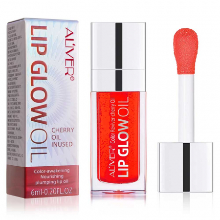 Ulei cu Efect de Marire a Buzelor infuzat cu Ulei de Cirese, Aliver Color Plumping, 04 Cherry, 6 ml1