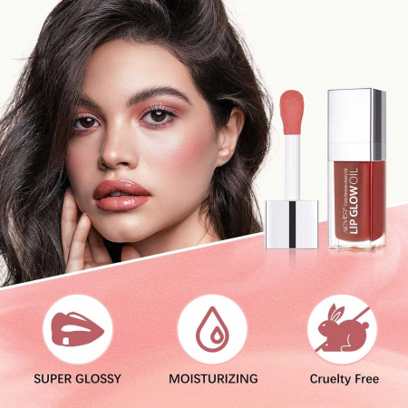 Ulei cu Efect de Marire a Buzelor infuzat cu Ulei de Cirese, Aliver Color Plumping, 03 Rosewood, 6 ml1