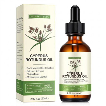 Ulei Cyperus Rotundus 100% Pur & Natural pentru Incetinirea Cresterii Parului Nedorit, 60 ml