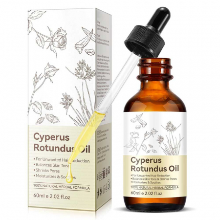 Ulei Cyperus Rotundus pentru Reducerea Cresterii Parului Nedorit, 100% Formula Naturala, NOVA KISS®, 60 ml4