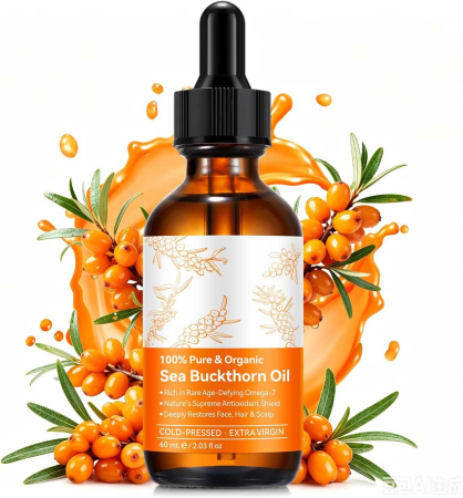 Ulei de Catina Organic, 100% Pur pentru Ingrijire Piele si Par, Extra Virgin, 60ml