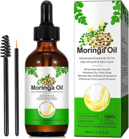 Ulei premium de Moringa 100% Natural pentru Cresterea Parului si Ingrijirea Tenului, NOVA KISS®, 60 ml0