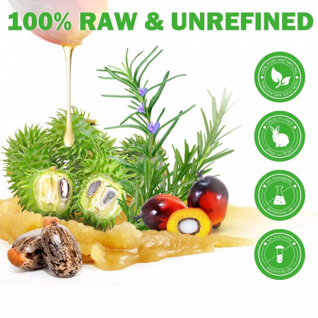 Ulei Premium 3 in 1 cu Rozmarin, Batana si Ricin, 100% Pur si Natural, Raw si Nerafinat pentru Cresterea Parului, 120 g2