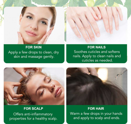 Ulei Premium de Neem, 100% Natural & Pur pentru Cresterea Parului si Ingrijirea Pielii, 60 ml2