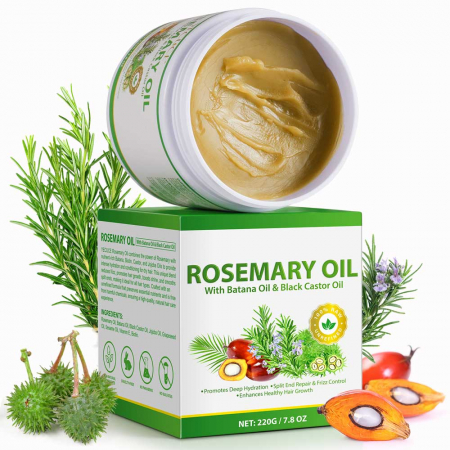 Ulei Premium de Rozmarin, Batana si Ricin, 100% Raw & Nerafinat pentru Cresterea Parului, 220 g0