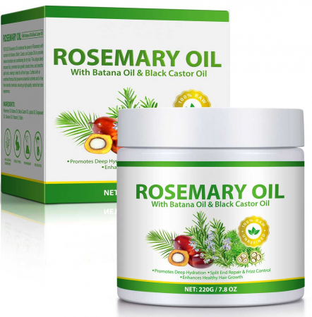 Ulei Premium de Rozmarin, Batana si Ricin, 100% Raw & Nerafinat pentru Cresterea Parului, 220 g6