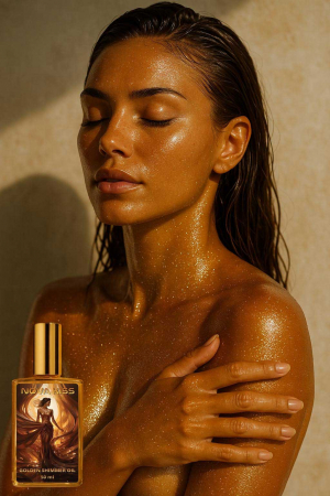 Ulei Strălucitor Ten & Corp cu Sidef Auriu, Premium, NOVA KISS®8