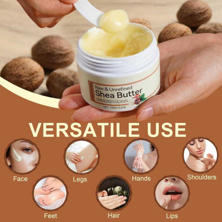 Unt de Shea Premium 100% Pur & Natural, Raw si Nerafinat pentru Fata, Corp sau Par, 120 g3