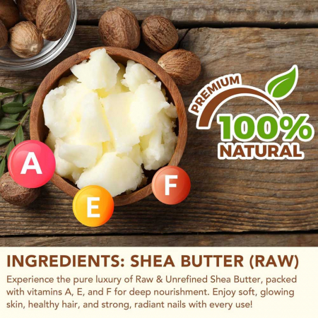 Unt de Shea Premium 100% Pur & Natural, Raw si Nerafinat pentru Fata, Corp sau Par, 120 g2