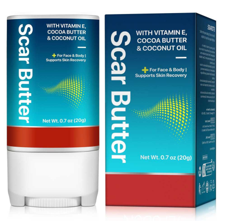 Unt pentru Cicatrici si Regenerare cu Vitamina E, Cacao si Cocos, Ten si Corp, 20g