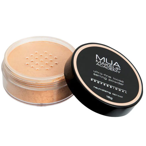 Pudra Profesionala Fixatoare Ultra Fina, Efect Mat, MUA MAKEUP ACADEMY, Neutralising Apricot, 18 g Neutralising Apricot