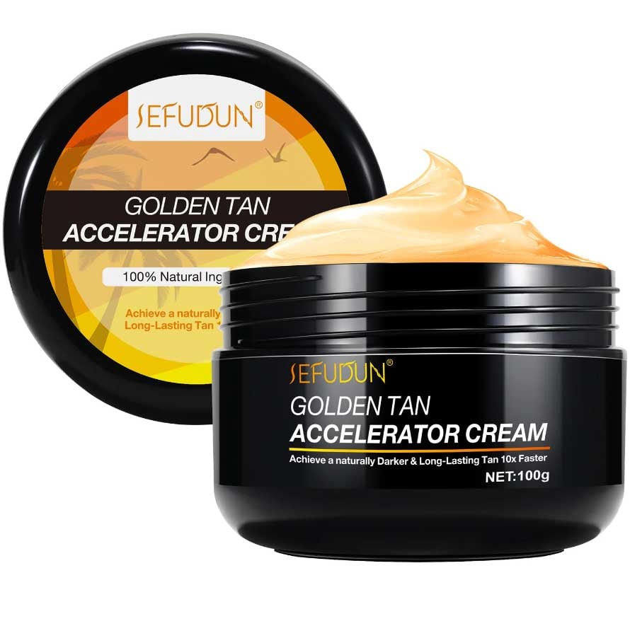 Crema Acceleratoare pentru Bronz de 10 ori mai rapid, Efect Intensificator, Ingrediente 100% Naturale, Sefudun, 100 g 100 g