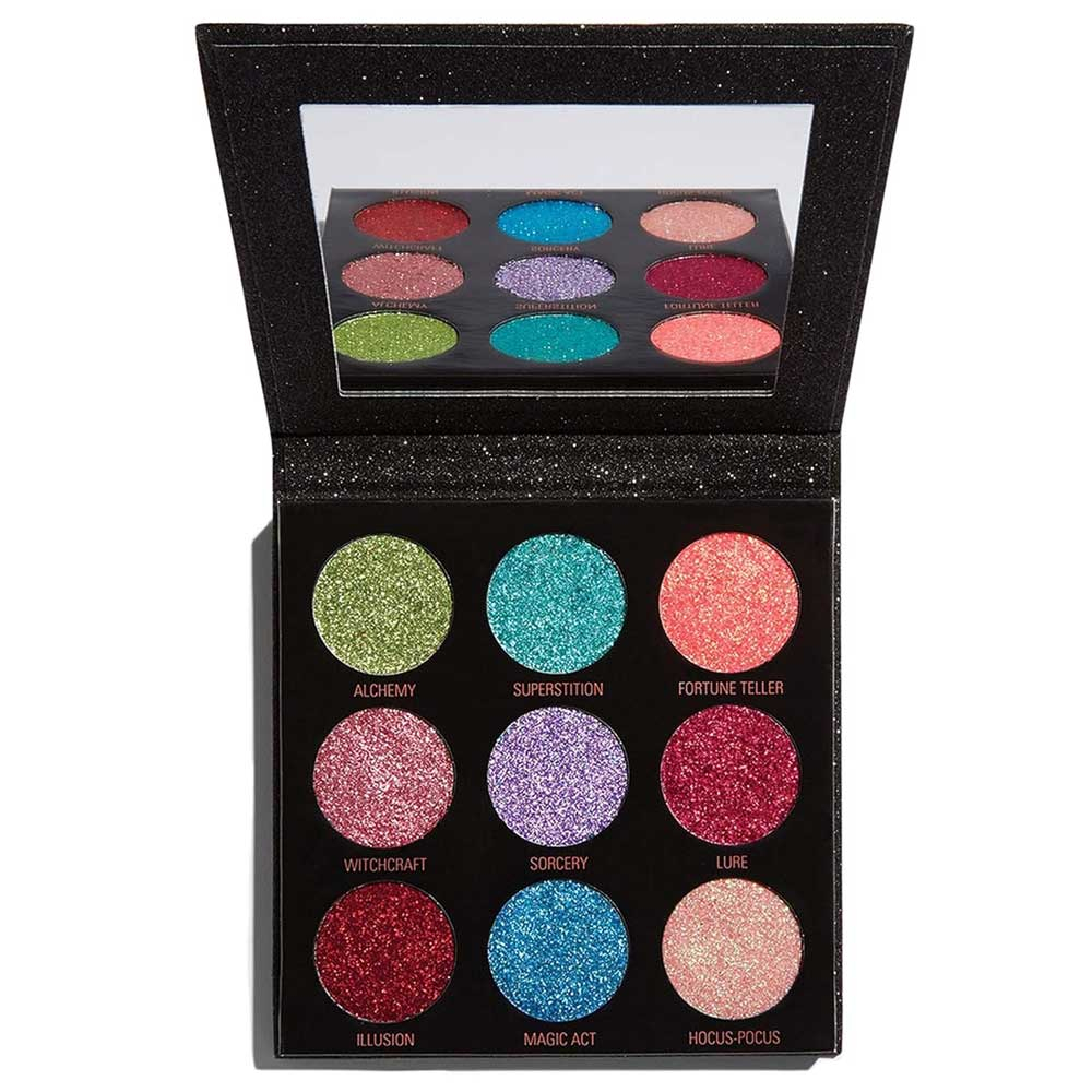Paleta profesionala glitter 9 nuante, efect stralucitor, Makeup Revolution London, Abracadabra Abracadabra