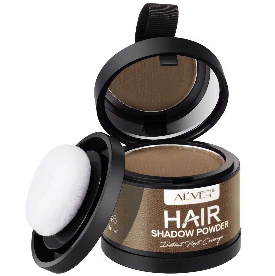 Pudra Coloranta pentru Par, Acoperire Instanta, Aliver, 4 g,  5 Brown (Saten) #5 Brown (Saten)