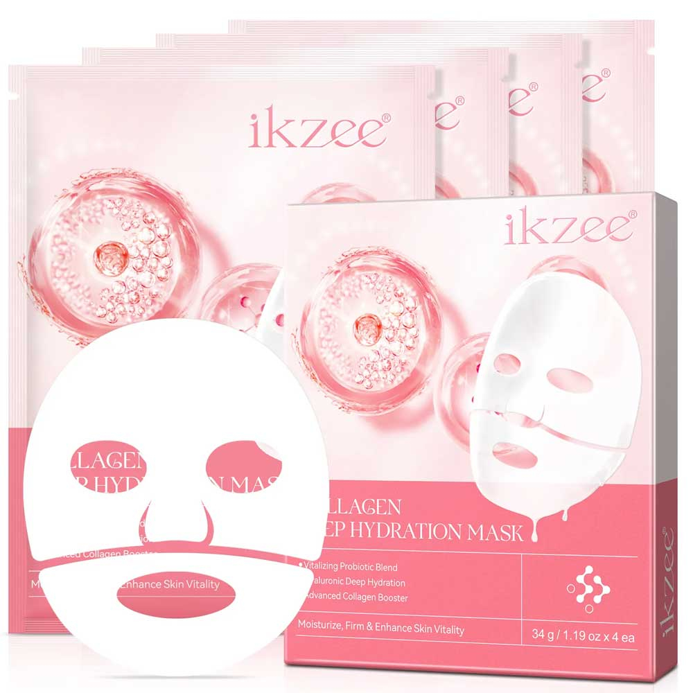 Set 4 Masti cu BIO Colagen, Formula Avansata cu Probiotice, Tehnologie Hydro-Gel, Niacinamide, Acid Hialuronic si Vitamina E