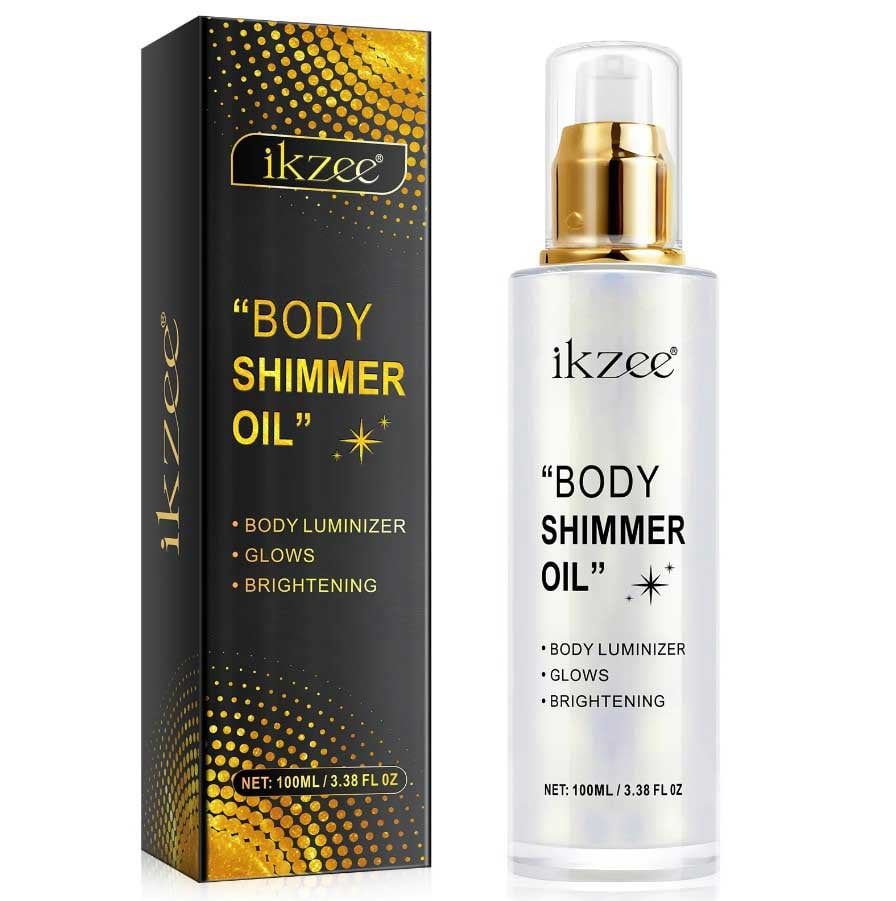 Ulei Stralucitor Premium pentru corp ikzee Body Shimmer Oil, 100 ml 01 Silver (Argintiu)