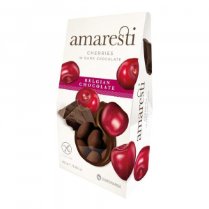 Ciocolata - AMARESTI Cirese in ciocolata neagra belgiana 50% - 80 g