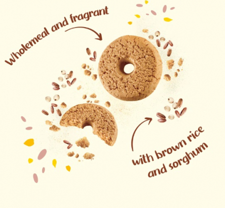 NUTRIFREE Biscuiti BuoniVeri cu ciocolata din faina integrala, fara gluten 250 g [1]