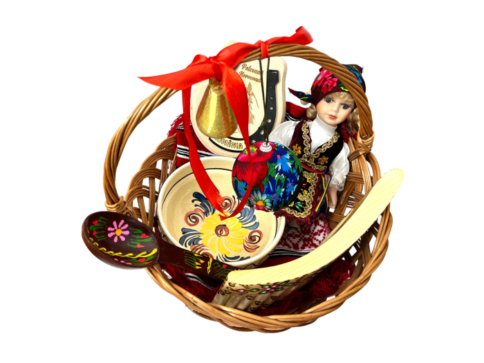 Coș cadou-2 cu produse lucrate manual – un dar autentic, plin de tradiție [1]