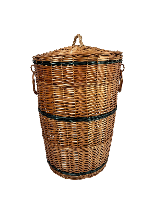 Coș de rufe rotund cu mânere și capac detașabil- 57x40 CM [1]