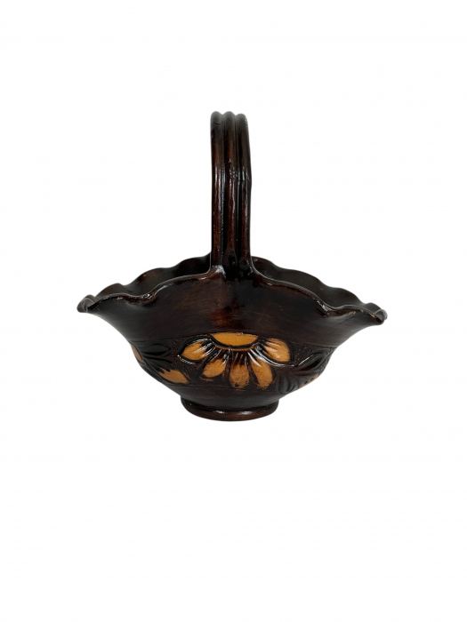Coș din ceramică neagră de Corund – decor tradițional sau cadou inspirat [1]