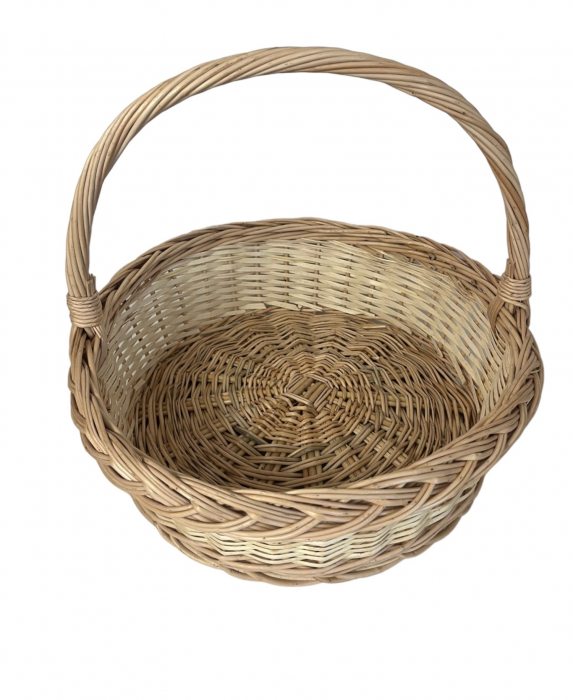 Cos din Rachita, Rotund cu Toarta- 40 cm [2]
