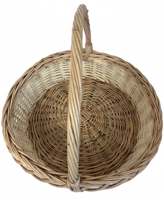 Cos din Rachita, Rotund cu Toarta- 40 cm [3]