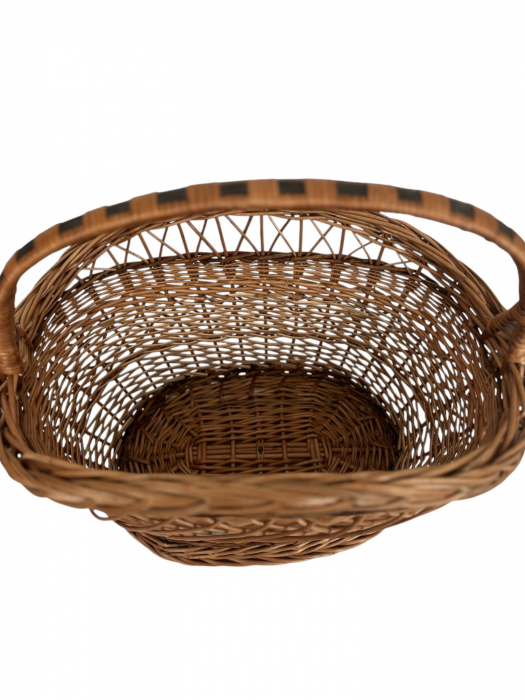 Coș Înalt de Piață – Răchită Naturală, Lucrat Manual [2]