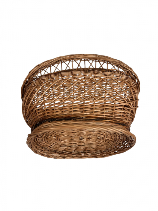 Coș Înalt de Piață – Răchită Naturală, Lucrat Manual [4]