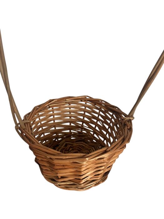 Coș mic din răchită cu toartă pentru flori [3]