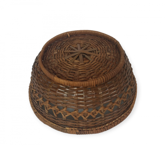 Cos Rotund din Rachita cu decor, 20 cm [3]