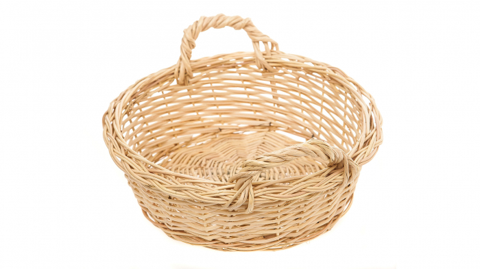 Coș Rotund din Răchită cu Mânere Laterale – Natural, Elegant, Versatil [3]