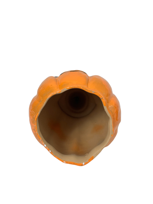 Decorațiune ceramică de Halloween – Dovleac cu pălărie, pictat manual [3]
