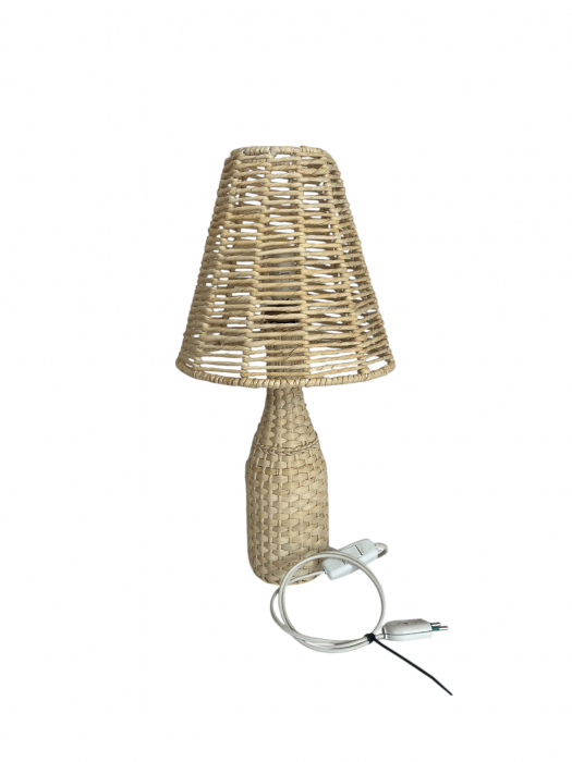 Lampă Abajur model Sticlă Împletitură Manuală – Stil Unicat pentru Masă sau Birou [1]