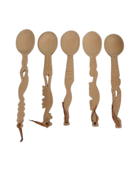 Lingura din Lemn, Sculptata si Pictata Manual [8]