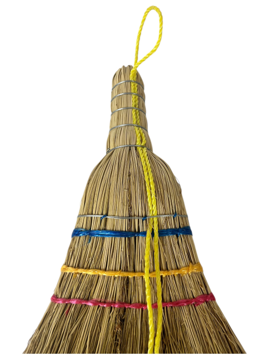 Măturică din paie de sorg, sfori tricolor [2]