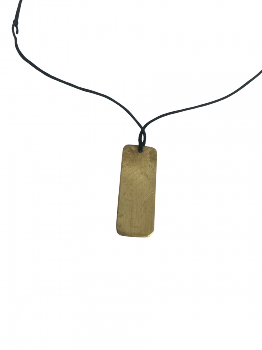 Pandant Dreptunghiular din Alama – Eleganță Handmade cu Accente Minimaliste [2]