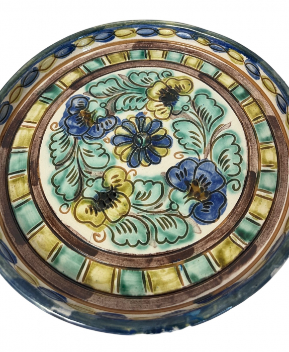 Platou Rotund din Ceramica de Corund, Pictat Manual- 22 cm [3]
