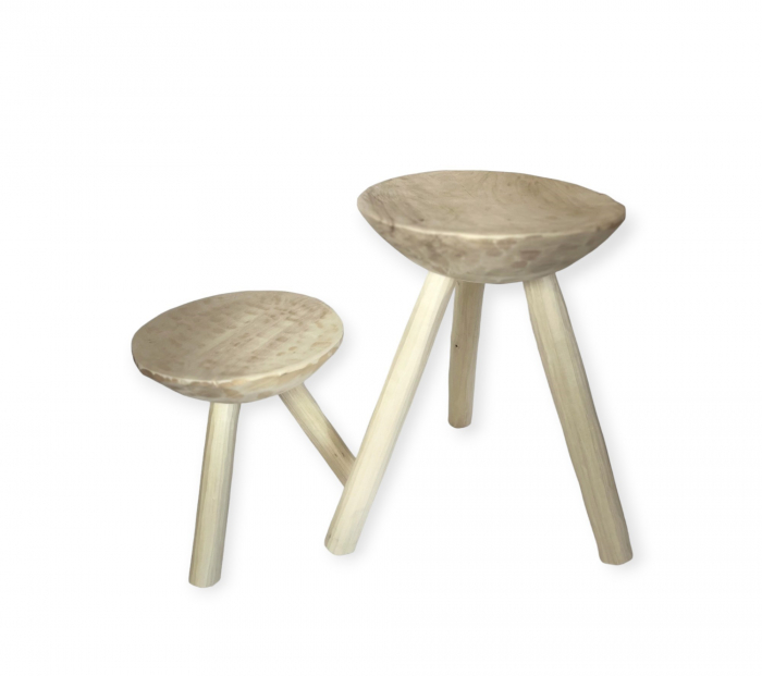 Scaun Rotund din Lemn, 22 cm [3]