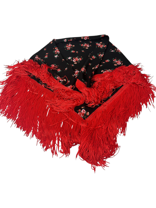 Set Etno Romani pentru Păr și Accesorii – Basma cu Franjuri, Elastic de Păr, Fundă și Broșă Handmade [2]