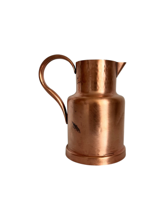 Sticle si Plosti cu papura, rachita si piele - Cana din cupru Artizanal-pentru apă și cafea, lucrată manual