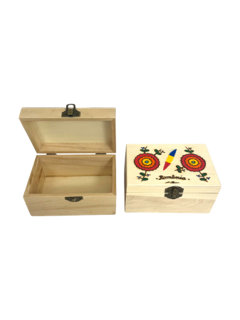 Casetă din lemn pirogravată și pictată manual [1]