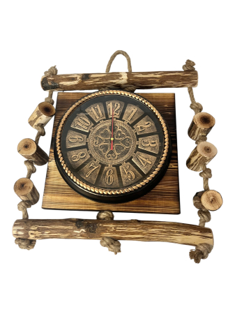 Colecții serie limitată - Ceas cu Suport din Ramuri de Lemn si Sfoara