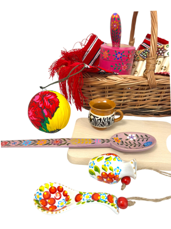 Coș cadou-3 cu produse lucrate manual – un dar autentic, plin de tradiție [3]