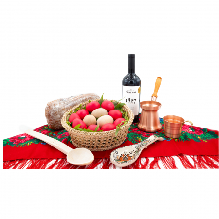 Produse din Cupru - Cos Cadou de Paste "Tradiții Handmade și Delicii Pascale" 1