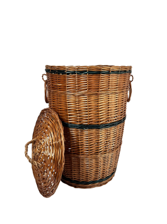 Coș de rufe rotund cu mânere și capac detașabil- 57x40 CM [2]
